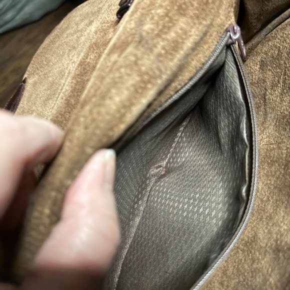 Women’s Vintage Genuine Eel Skin Shoulder Bag Brown Convertible Clutch - Picture 6 of 8